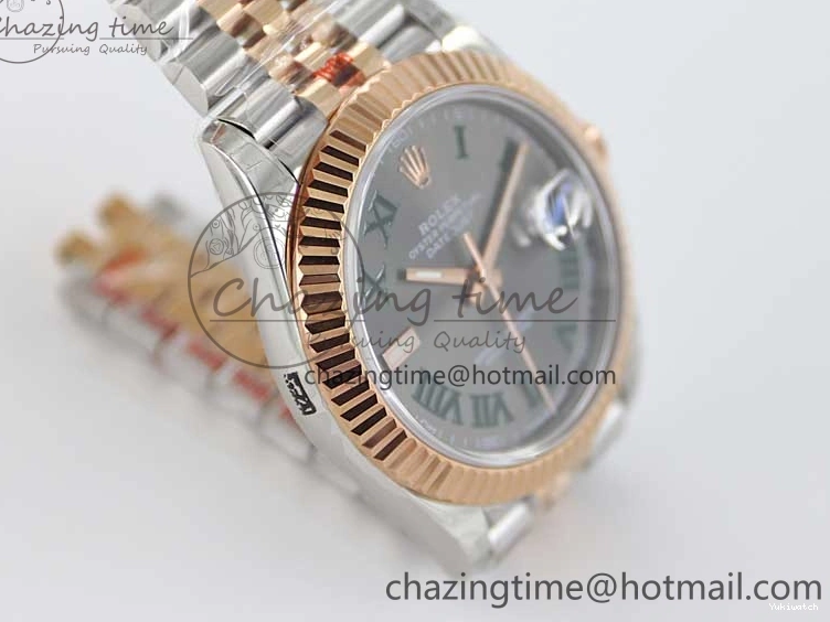 VR3235 904L Green on 126331 Edition Dial SS Bracelet RG Best 41 Steel TWF Jubilee 1:1 RG SS DateJust Roman Gray 0421
